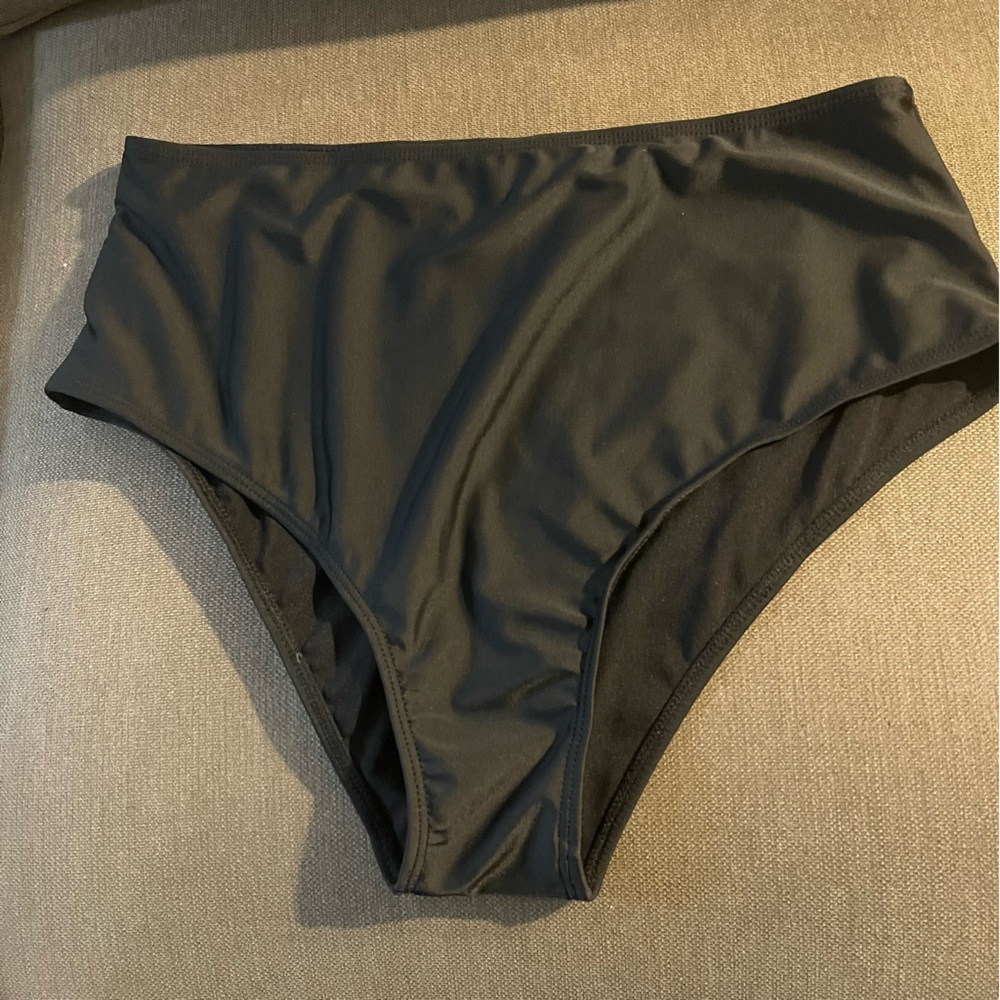 👚SHEIN Bikini Brief Bottom Black Size 1XL